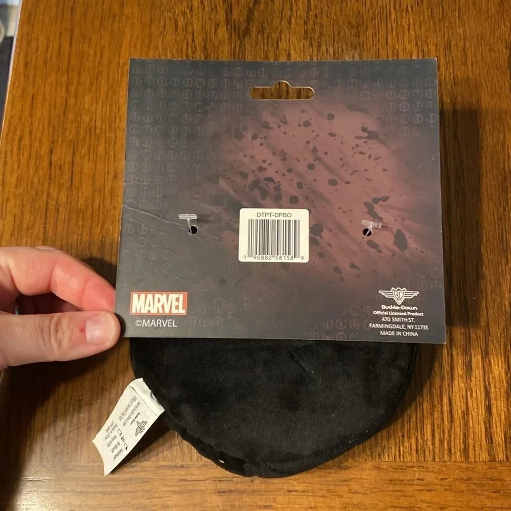 Marvel Deadpool Plush Squeaker Dog Toy Disc Icon NWT